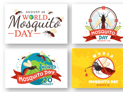 15 World Mosquito Day Illustration
