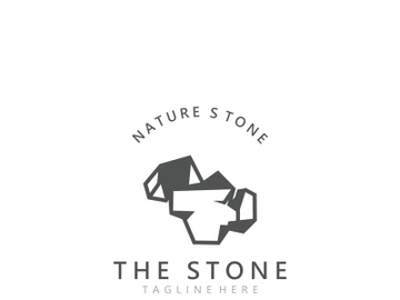 Stone logo template design simple elegant product brand natural element preview picture