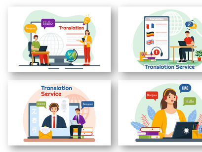 9 Translation Service Illustration