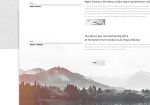 Website concept for musicians