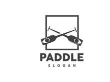 Paddle Logo, Boat Paddle Vector, Crossed Paddle Icon, Illustration Symbol Simple Design