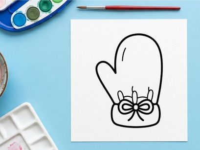 Hand-drawn Halloween trick or treat basket with bow. Cute spooky candy bag illustration for kids party decor.