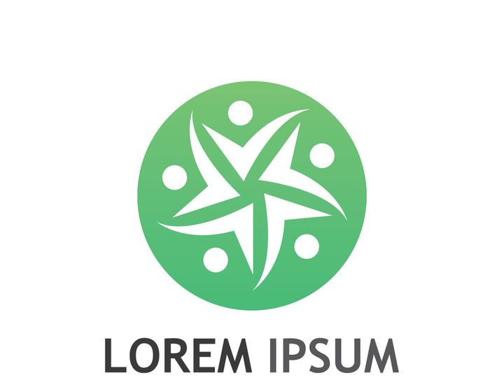 People social community logo design with creative idea