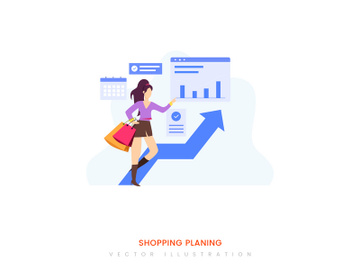 Shopping Planning illustration concept preview picture
