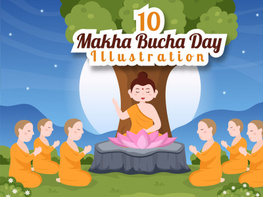 10 Happy Makha Bucha Day Illustration preview picture