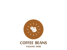 Premium coffee bean logo design.