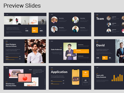LORAN -  Animated Powerpoint Business Presentation Template (Yellow)