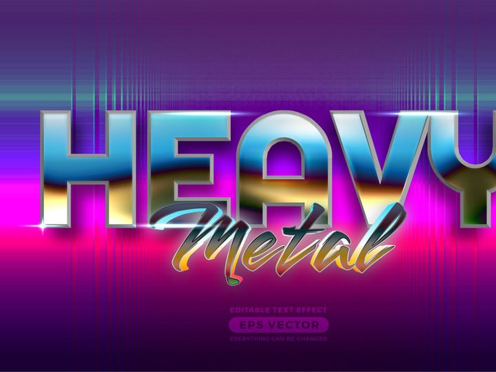 Metal Bold editable text effect style with vibrant theme realistic neon light concept for trendy flyer, poster and banner template promotion