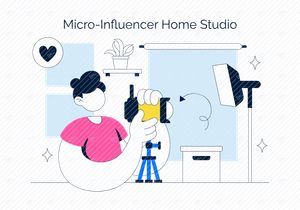 10 Micro Influencer Home Studio Illustration