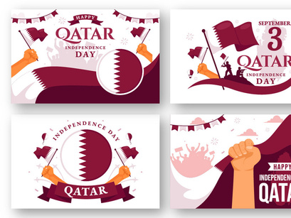 12 Qatar Independence Day Illustration