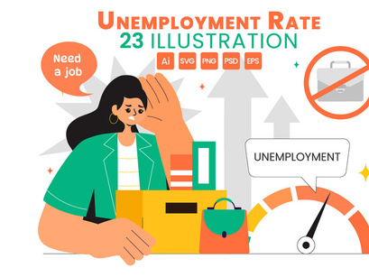 23 Unemployment Rate Illustration