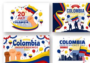 12 Colombia Independence Day Illustration