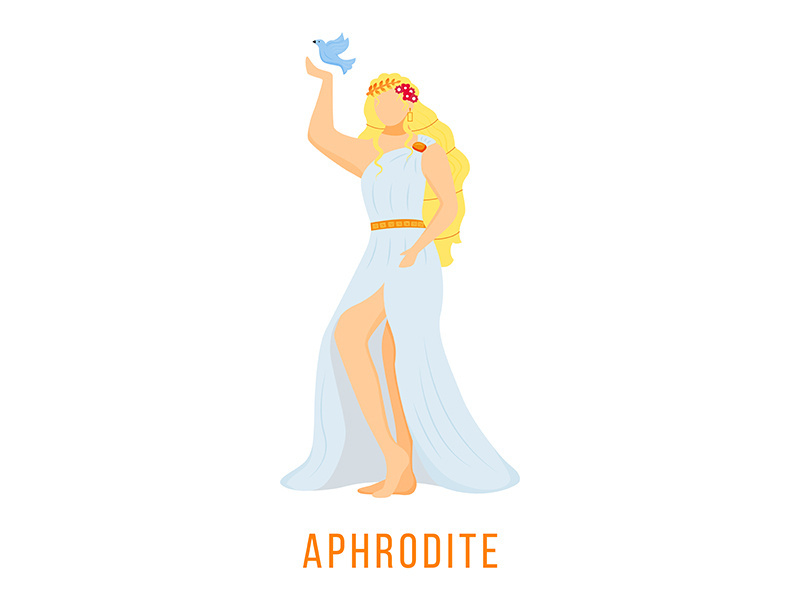 Aphrodite flat vector illustration