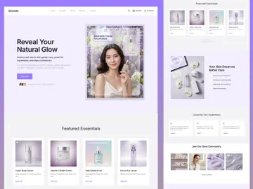 Modern Skincare Website UI – Beauty Landing Page preview picture