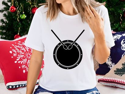 Drum and drumsticks silhouette