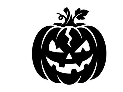 Halloween Pumpkin with Jack-o'-Lantern Face for Fall Decor