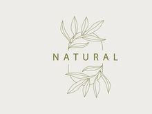 Leaf Line Logo, Beautiful Hand Drawn Design