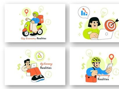 == 10 Gig Economy Realities Illustration