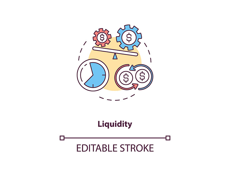 Liquidity concept icon