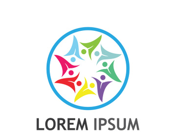 People social community logo design with creative idea preview picture