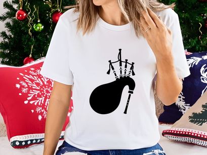 Traditional Scottish Bagpipes Musical Instrument Silhouette Icon