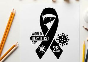 world hepatitis day awareness ribbon vector illustration