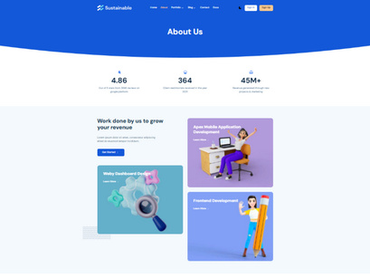 Sustainable Pro NextJs Template to Build Portfolios