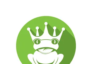 King frog logo icon template design vector illustration