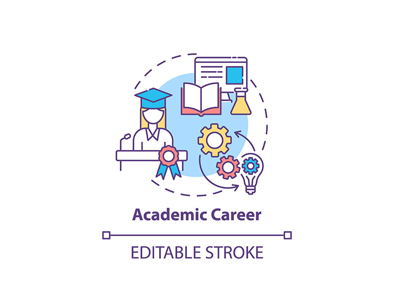 Academic career concept icon