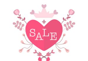 Valentine's Day Sale Editable Vector Scene Creator