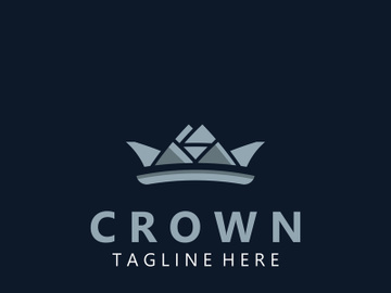 Premium style crown logo vintage abstract symbol. Royal king icon. Modern luxury brand element sign. Vector illustration preview picture