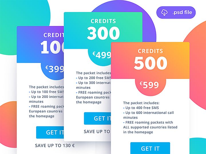 Pricing Tables Freebie