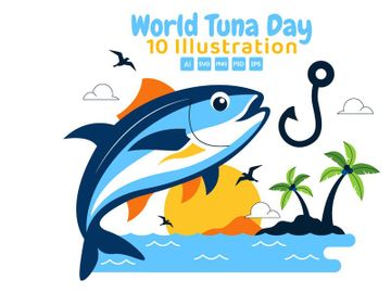 10 World Tuna Day Illustration preview picture