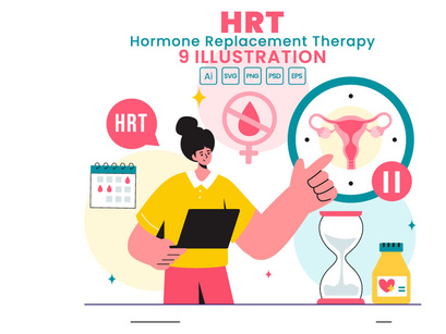 9 Hormone Replacement Therapy Illustration