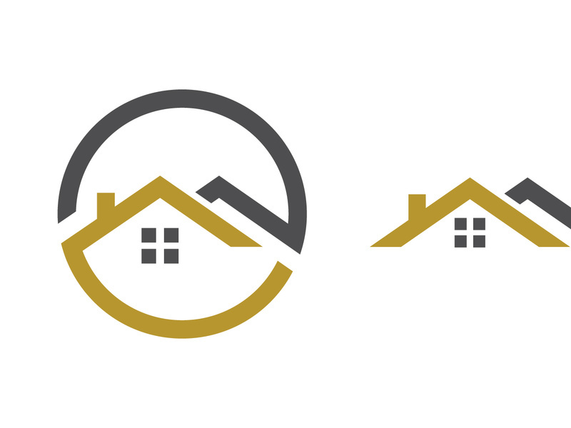 Home industrial Property concept icon logo illustration