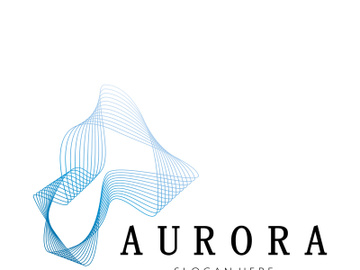 aurora logo design icon illustration vector template preview picture