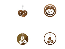 coffee bean icon vector illustration template