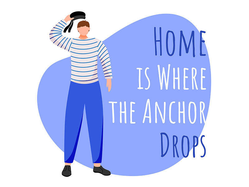 Home is where the anchors drop social media post mockup