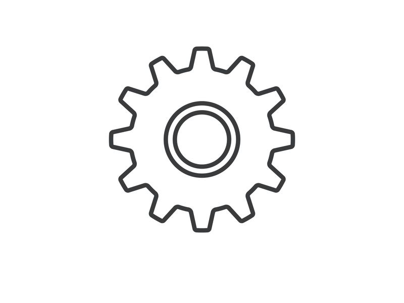 Gear icon logo vector