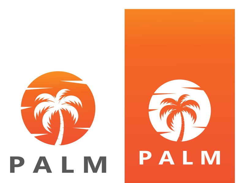 Unique and modern arabian palm tree logo design.