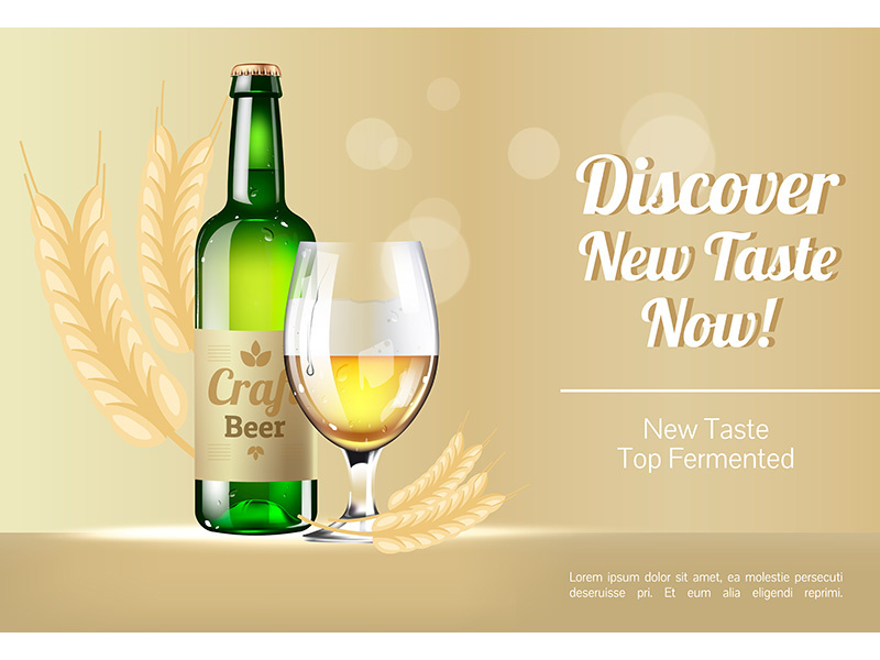 Discover new taste now realistic vector product ads banner template