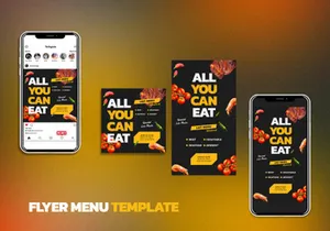 Square Food Flayer & Instagram Template