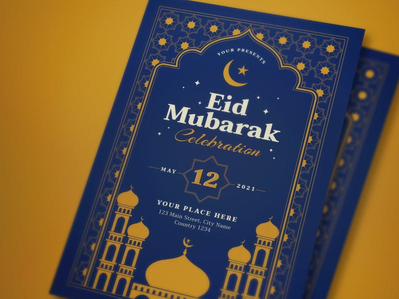Eid Mubarak Celebration Flyer Set