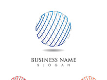 Globe circle logo and symbol vector