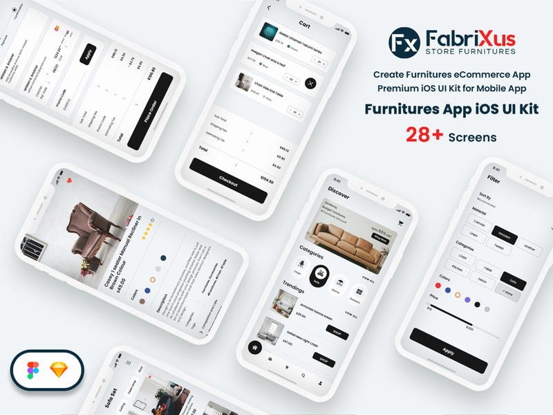 FabriXus-Furniture eCommerce Mobile App UI