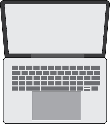 Flat design Laptop in Adobe illustrator