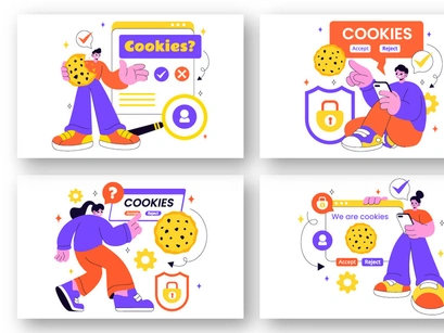 10 Internet Cookies Technology Illustration