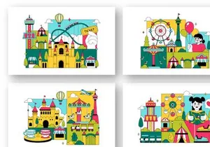 10 Amusement Park Illustration