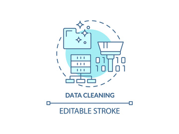 Data cleaning turquoise concept icon preview picture