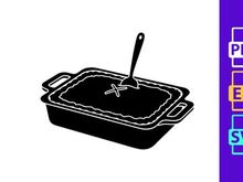 Baked Dish with Spoon Icon